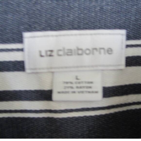 LIZ CLAIBORNE Nautical Striped Shirt - Picture 2 of 4